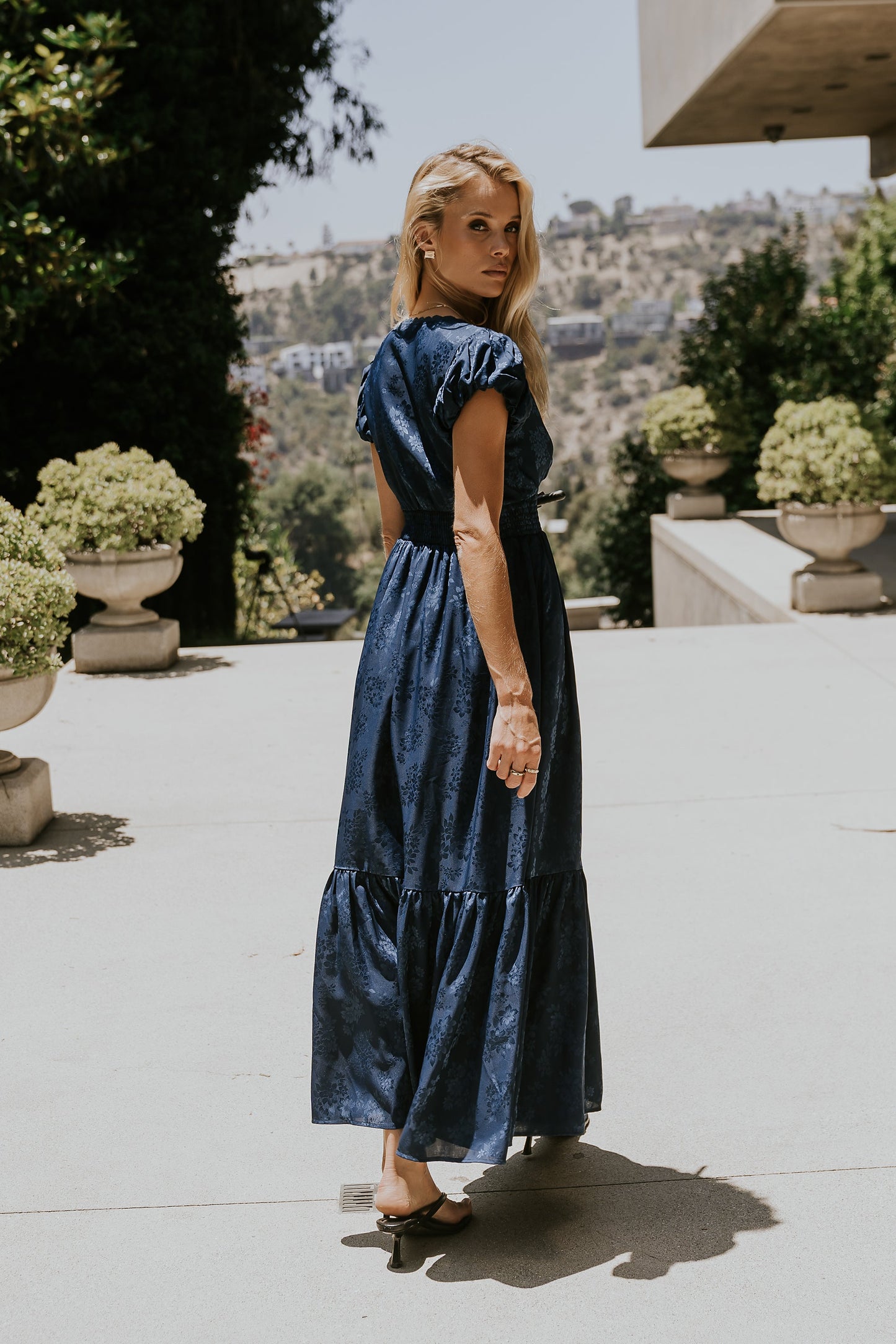Eliza Maxi Dress in Navy