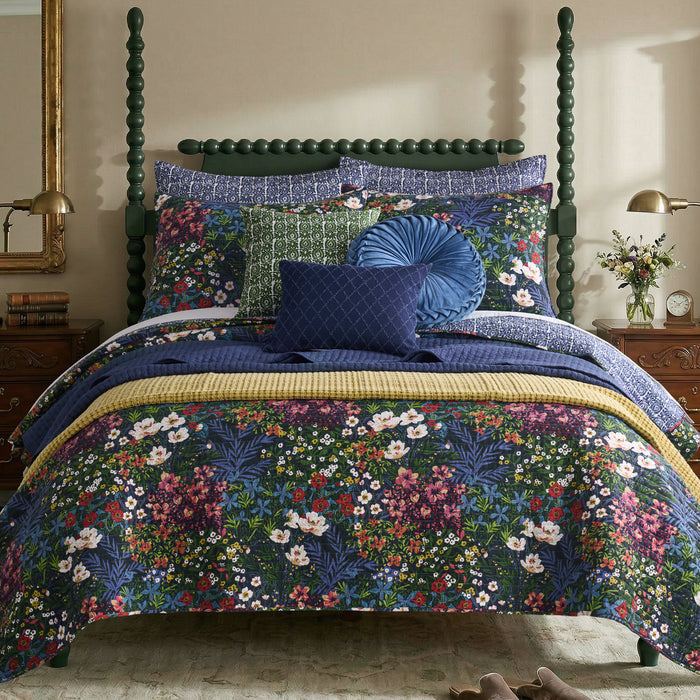 Heritage Bloom Printed Cotton Canvas Pillow