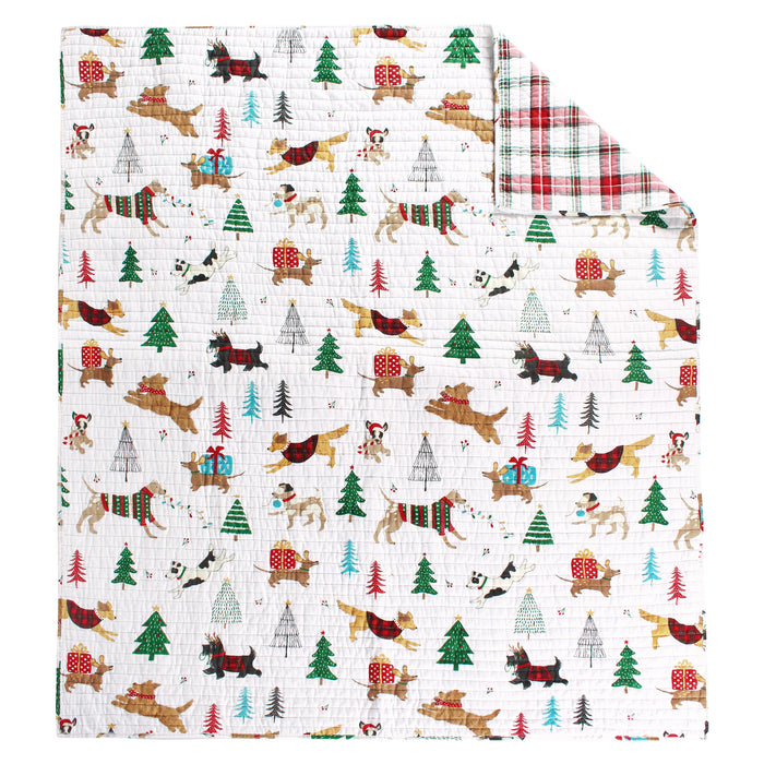 Levtex Home Jingle Paws Quilted Throw Throws