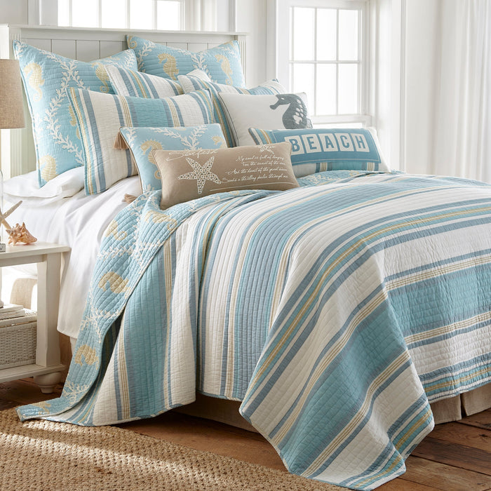 Levtex Home Kailua Quilted Tassel Pillow Decorative Pillows