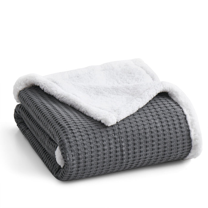 Levtex Home Mills Waffle Sherpa Throw Throws