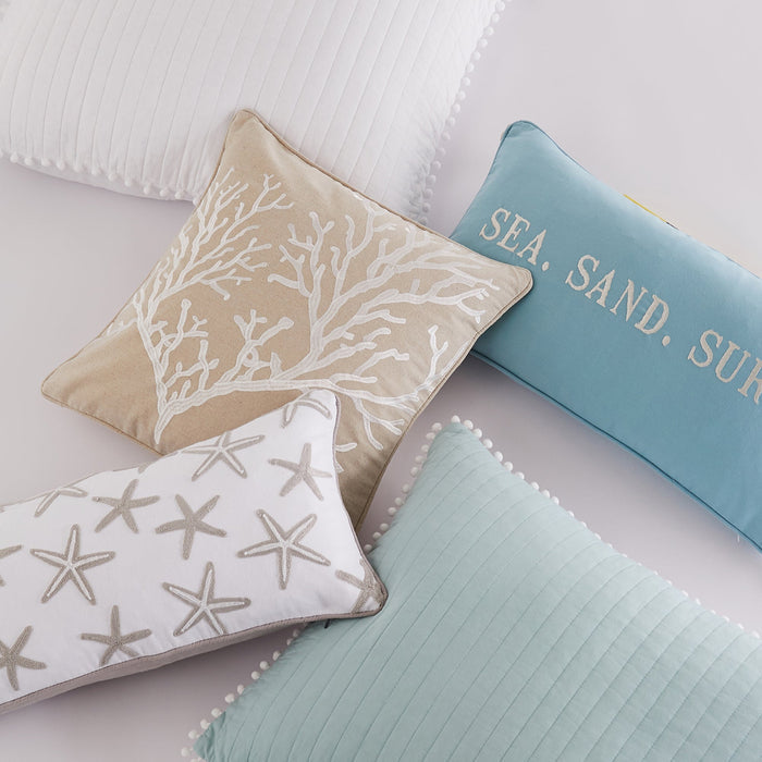 Levtex Home Pom Pom White King Sham Shams