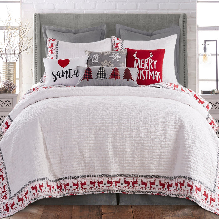 Levtex Home Rudolph Heart Santa Pillow Decorative Pillows