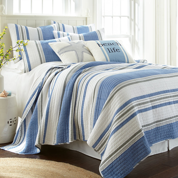 Levtex Home St Bart Stripe Beach Life Pillow Decorative Pillows