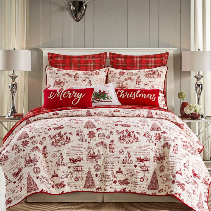 Levtex Home Yuletide Merry Pillow Decorative Pillows