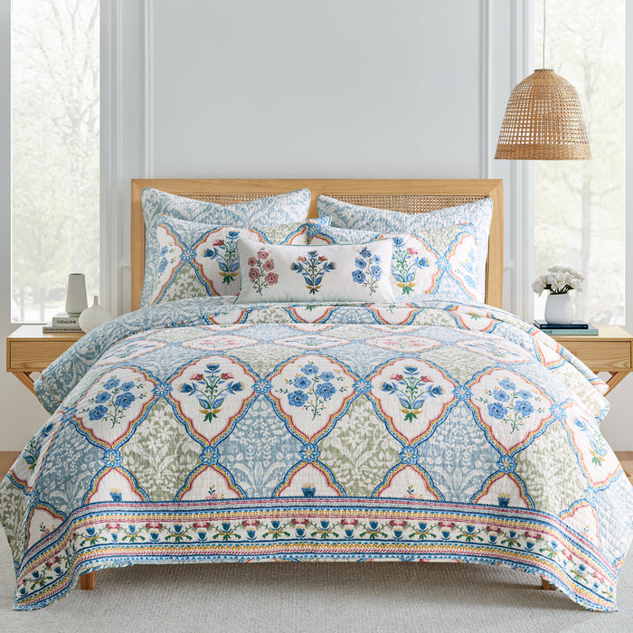 Levtex Home Zoey Embroidered Bouquets Pillow Decorative Pillows