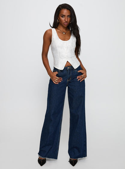 Breathless Embroidered Top White