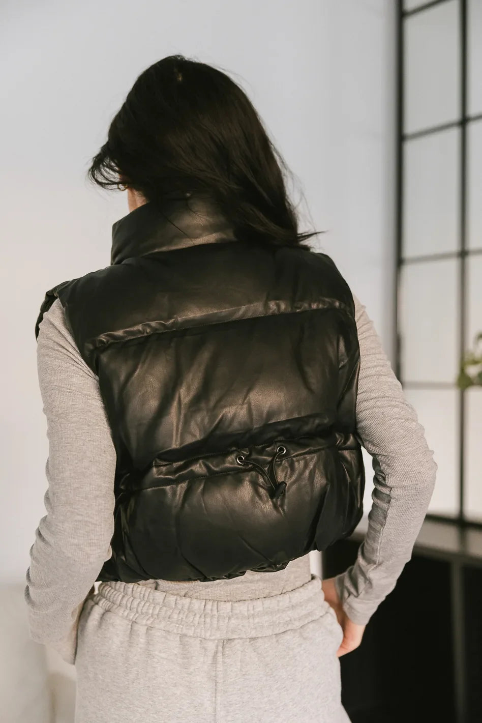 Elise Puffer Vest in Black - FINAL SALE