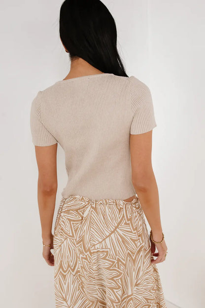 Cosette Top in Oatmeal - FINAL SALE