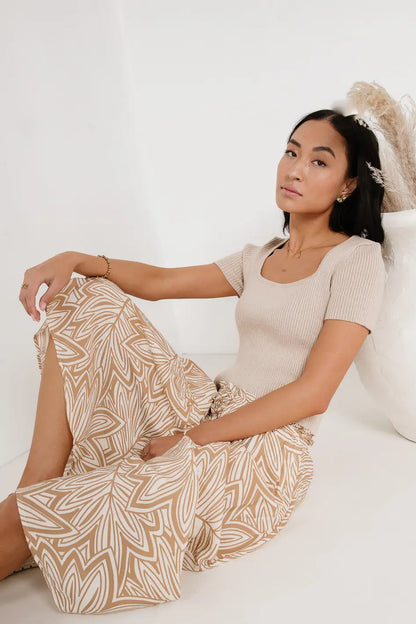 Cosette Top in Oatmeal - FINAL SALE
