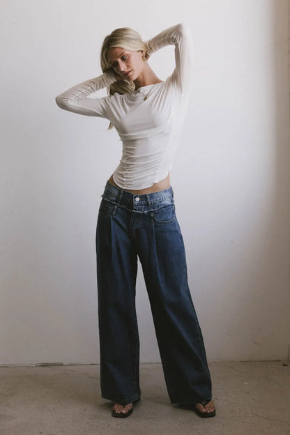Bianca Ruched Top in Ivory - FINAL SALE