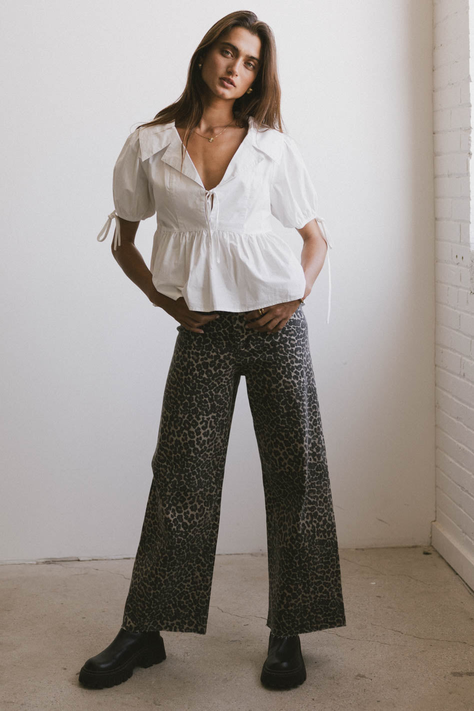 Bea Collared Peplum Blouse - FINAL SALE