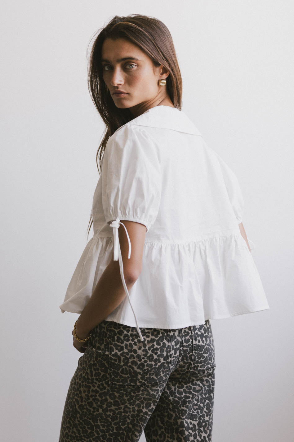 Bea Collared Peplum Blouse - FINAL SALE