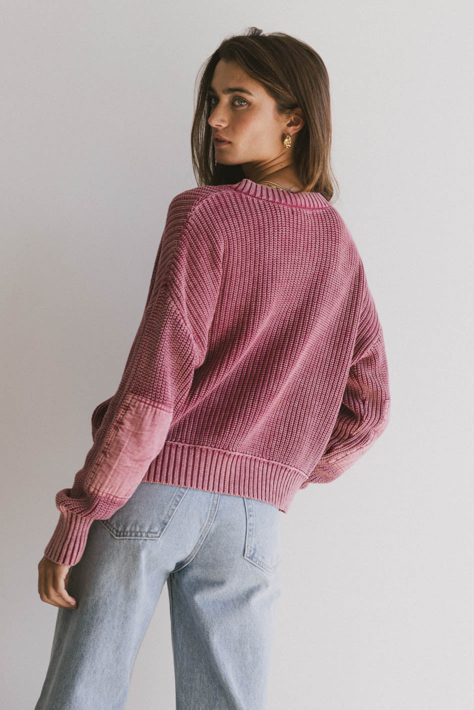 Inda Henly Sweater in Burgundy - FINAL SALE