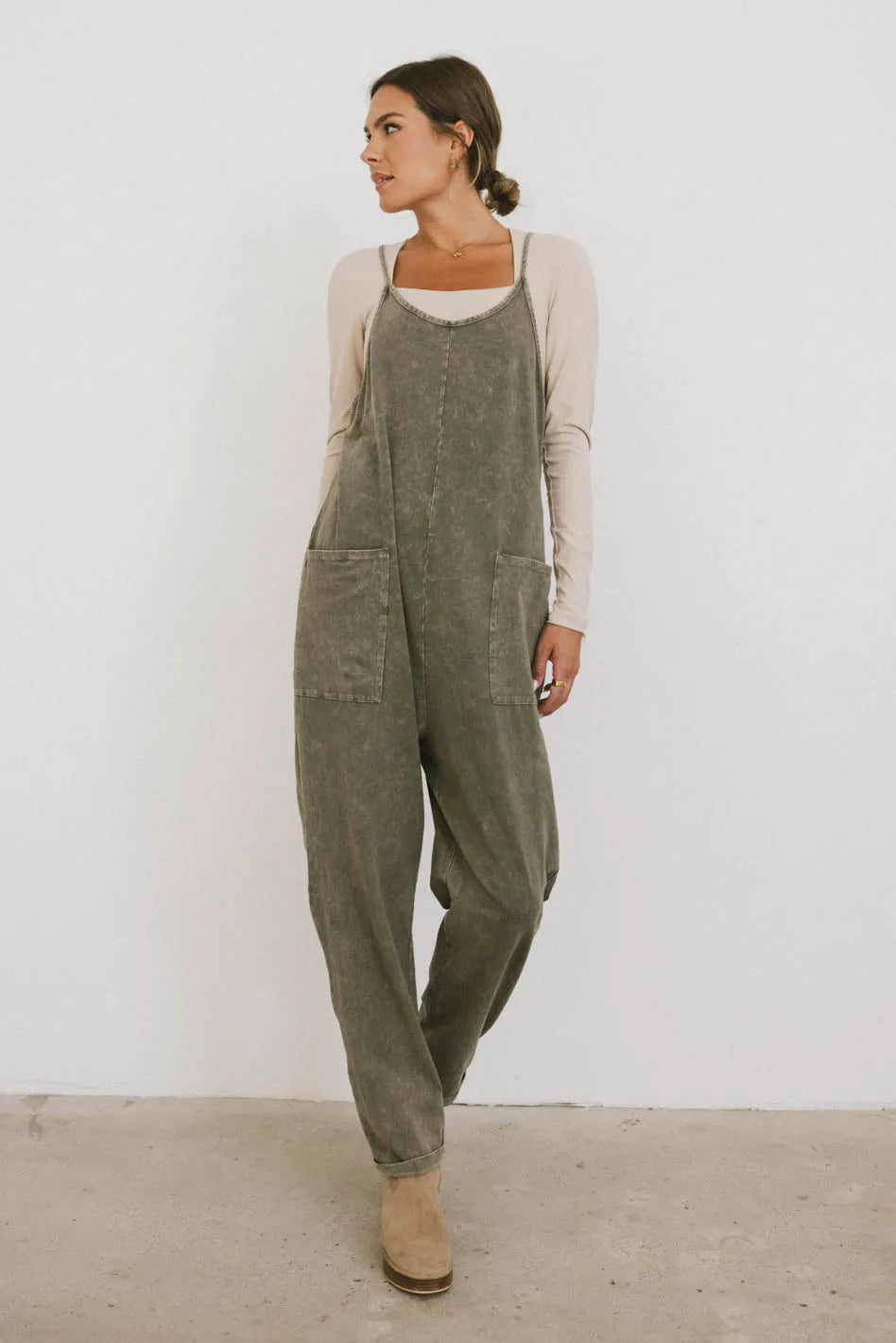 Bram Overalls in Olive - FINAL SALE