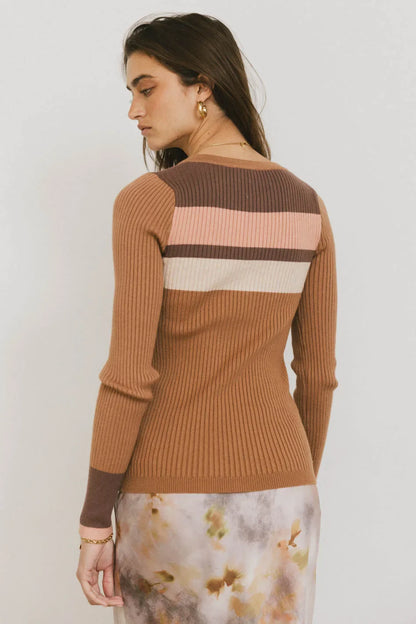 Grethena Ribbed Top in Camel - FINAL SALE