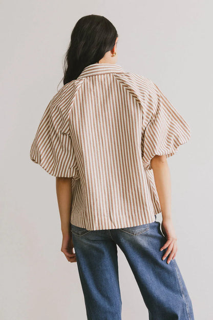 Callum Button Up in Mocha - FINAL SALE