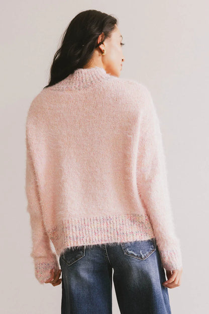 Carla Fuzzy Knit Sweater in Pink - FINAL SALE