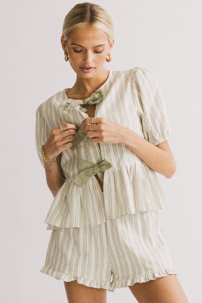 Ethel Tie Front Blouse - FINAL SALE