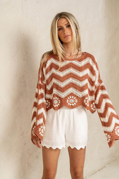 Indie Crochet Sweater - FINAL SALE
