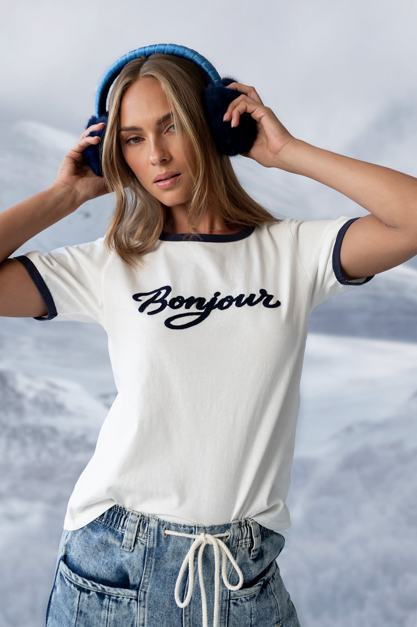Bonjour Knit Top in Navy - FINAL SALE