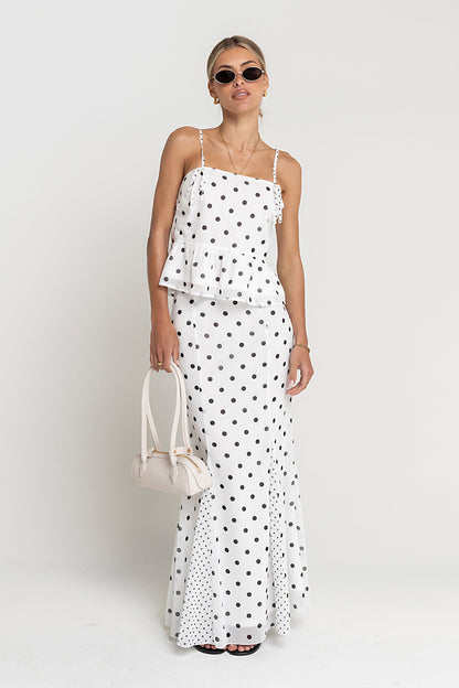 Freida Polka Dot Top in Ivory