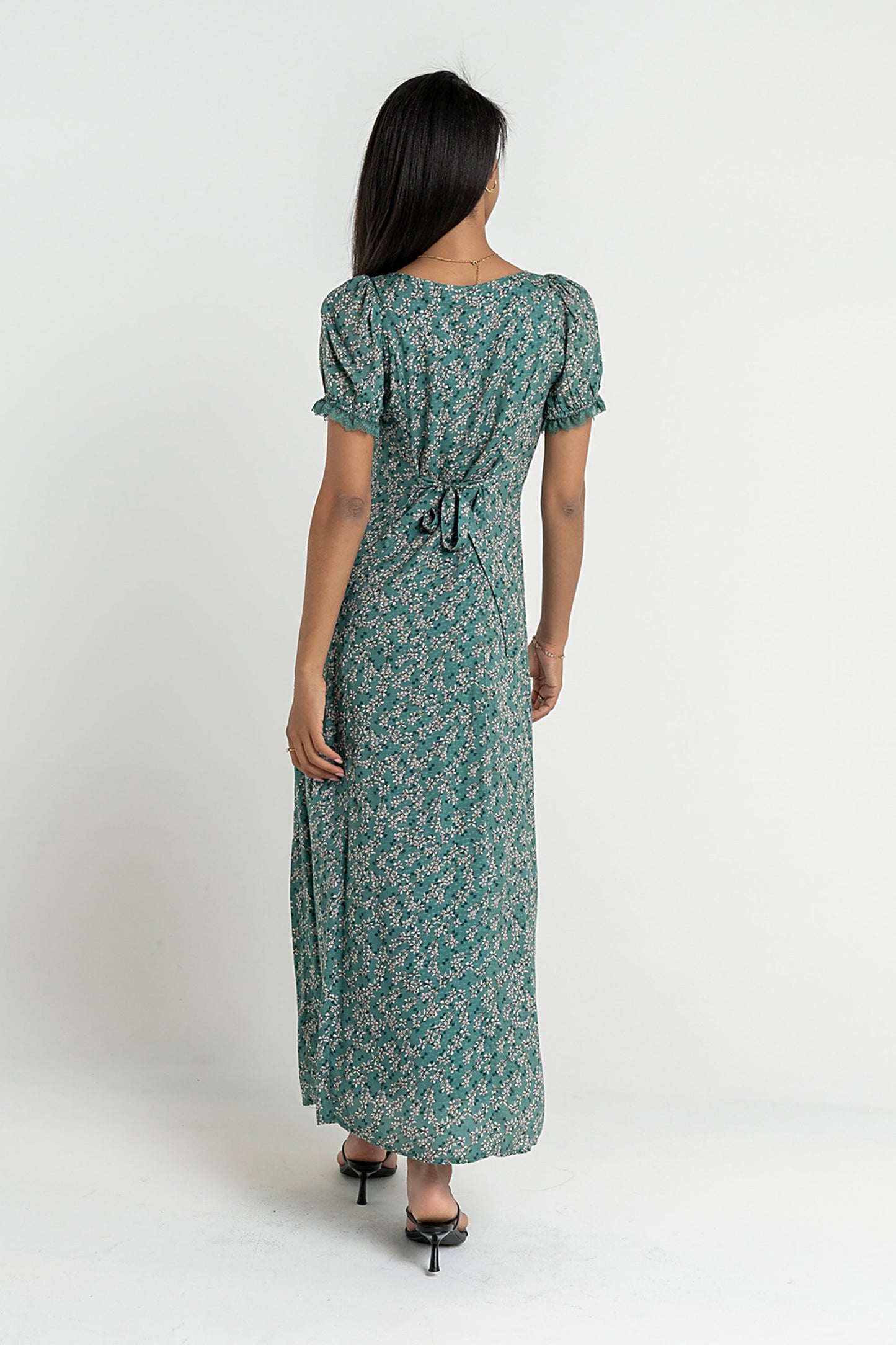 Camden Floral Maxi Dress in Green