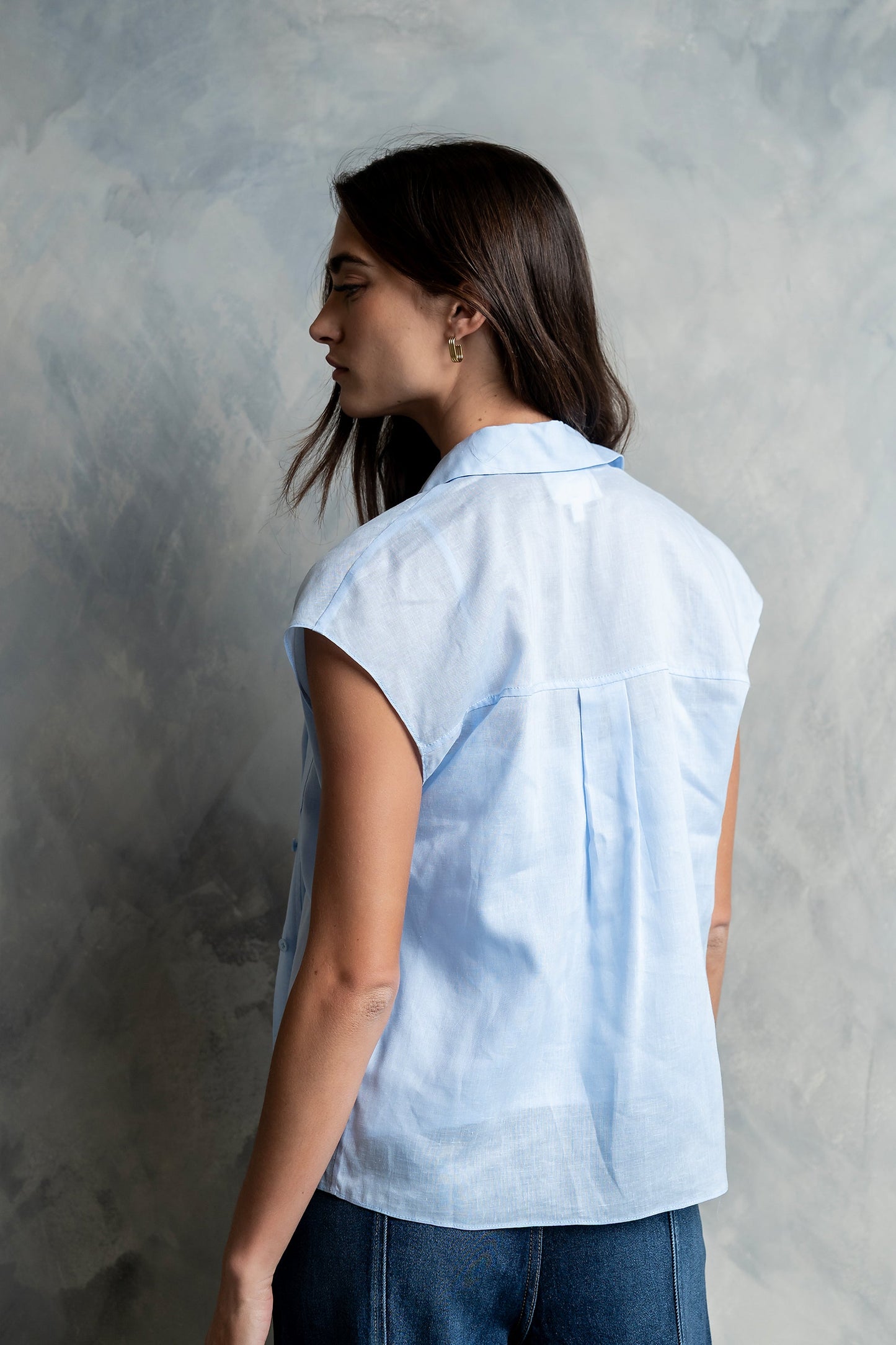Hank Twofer Top in Light Blue