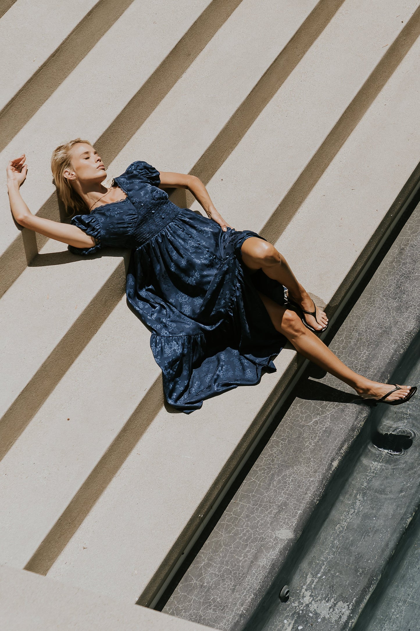 Eliza Maxi Dress in Navy