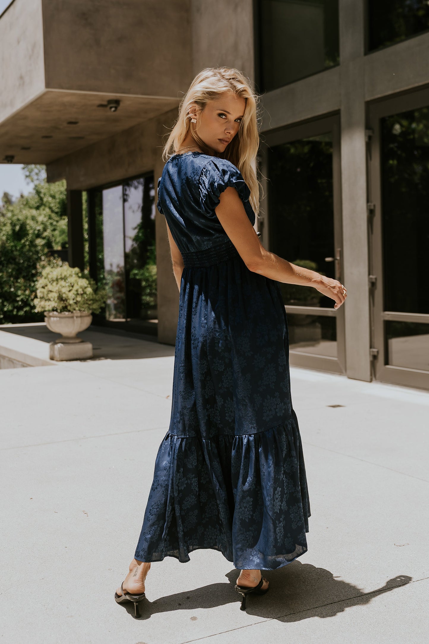 Eliza Maxi Dress in Navy