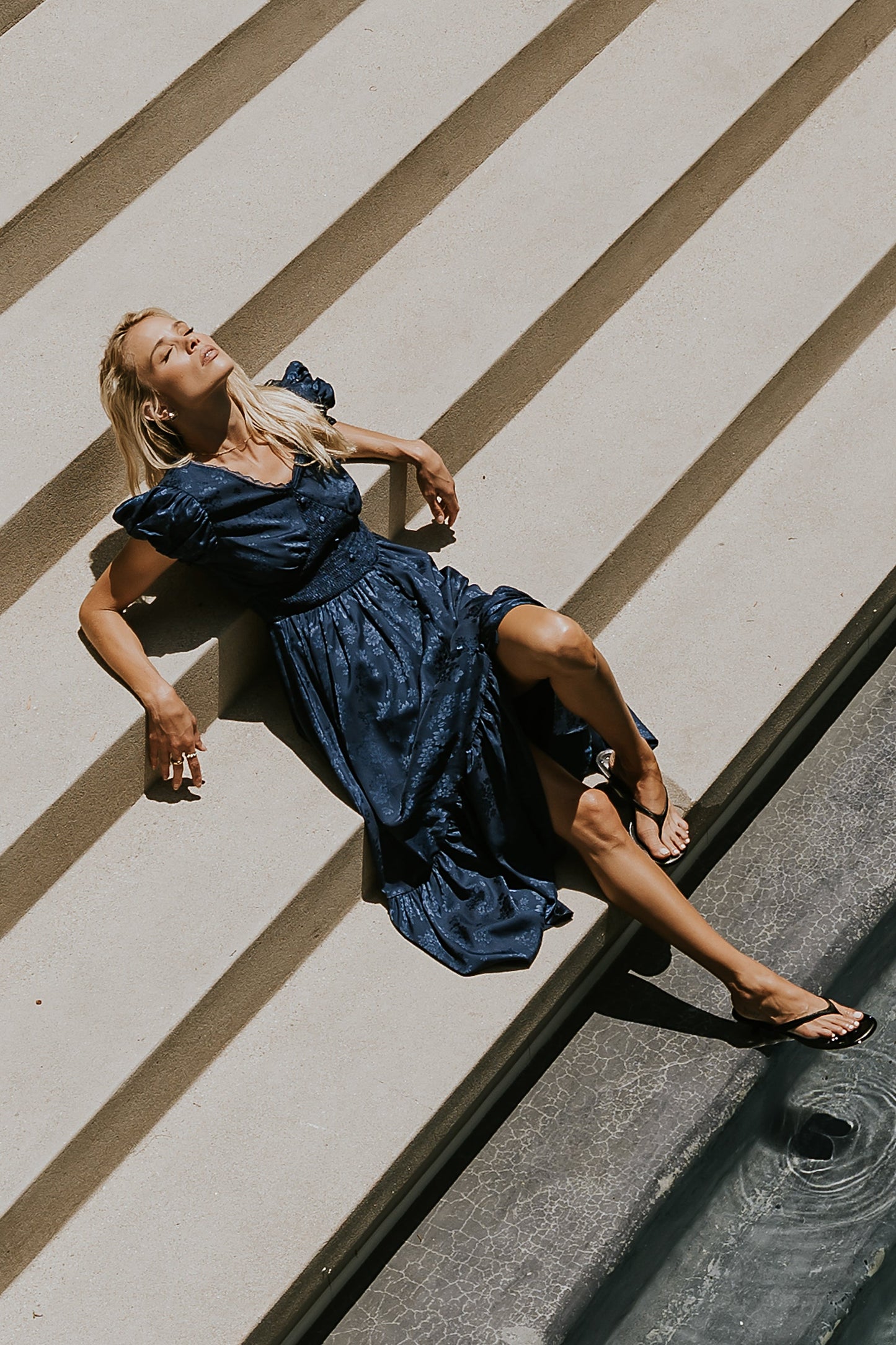 Eliza Maxi Dress in Navy
