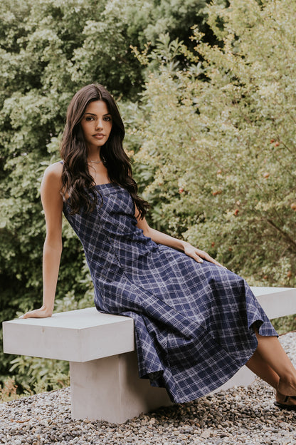 Hayes Plaid Denim Dress