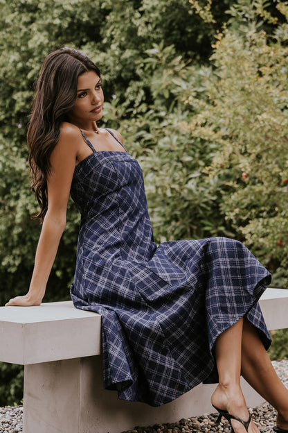 Hayes Plaid Denim Dress