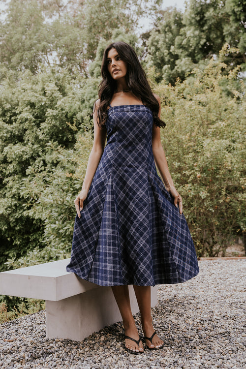 Hayes Plaid Denim Dress