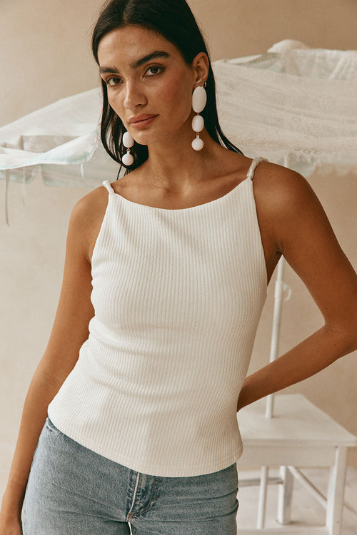 Illaria Top - White Bead