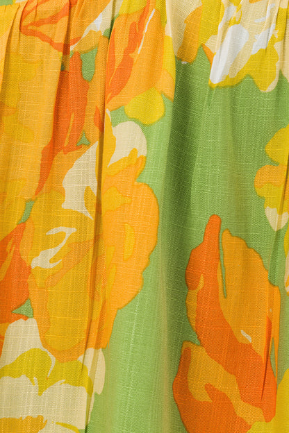 SAMPLE-Amina Halter Dress - Floral Sunset