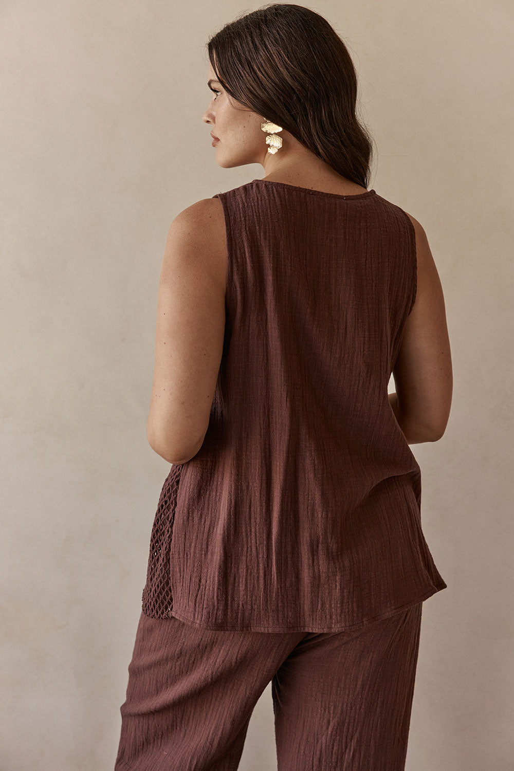 SAMPLE-Dita Top - Chocolate