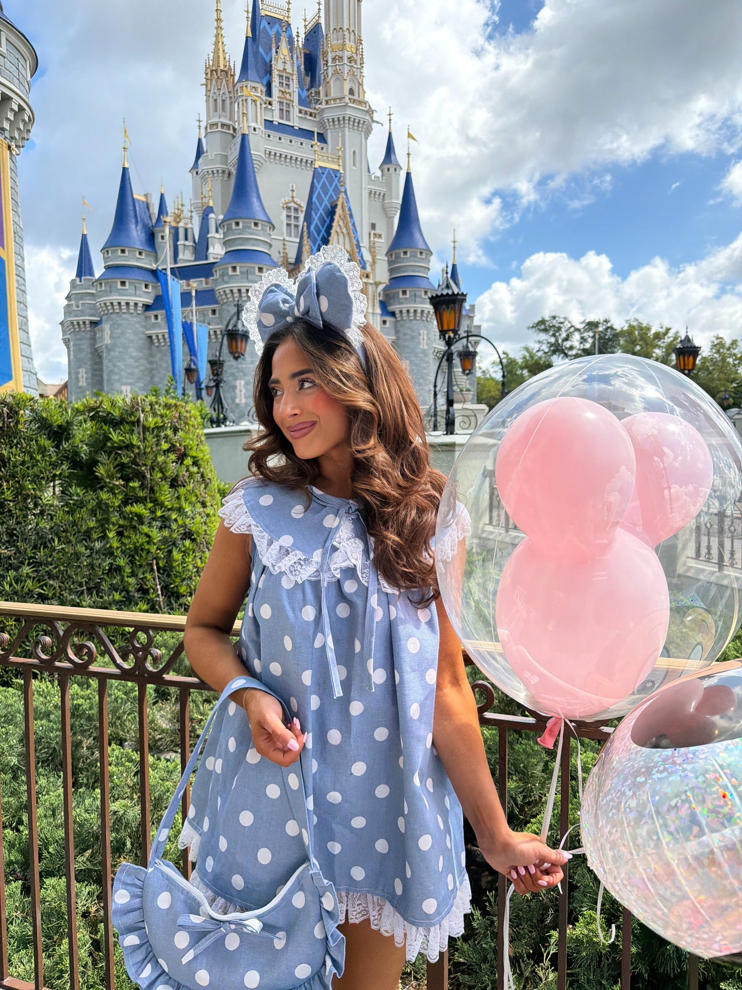 Fantasyland Bespoke Ears (Denim Polka Dot) PREORDER
