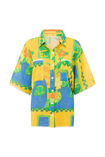 SAMPLE-Cascade Top - Morning Yellow