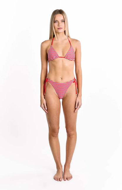 9.0 Swim Wave Red Stripe Triangle Bikini Top