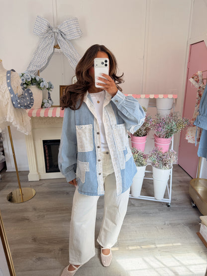 Soft Petal Button Down (Denim)
