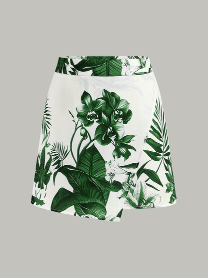 Asymmetric Wrap Skirt