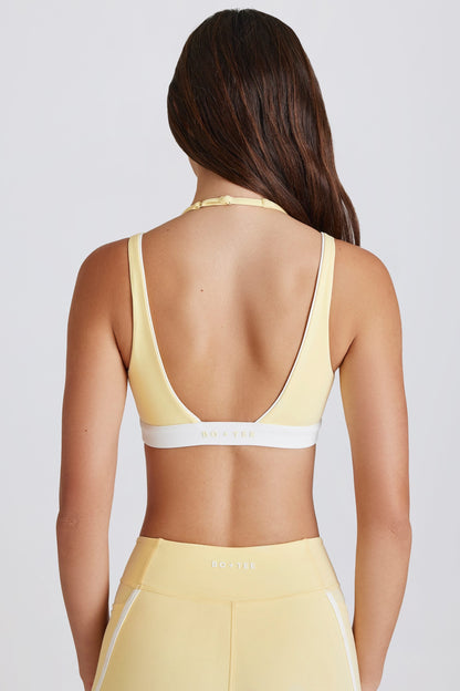 Soft Active Layered Sports Bra in Lemon