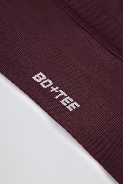 Super Sculpt Seamless Crossback Sports Bra in Burgundy