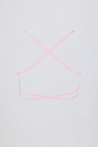 Super Sculpt Seamless Backless Sports Bra in Powder Pink