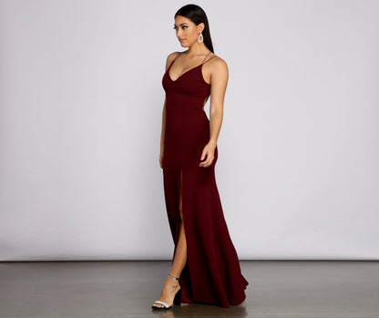 Chloe Lace-Up Back Formal Dress