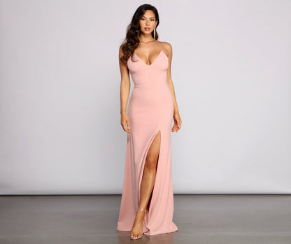 Chloe Lace-Up Back Formal Dress