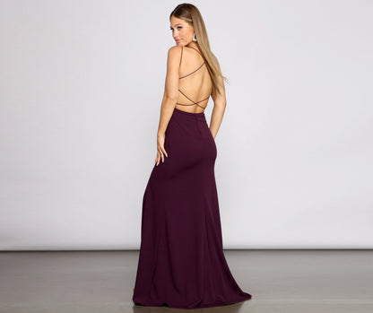 Chloe Lace-Up Back Formal Dress