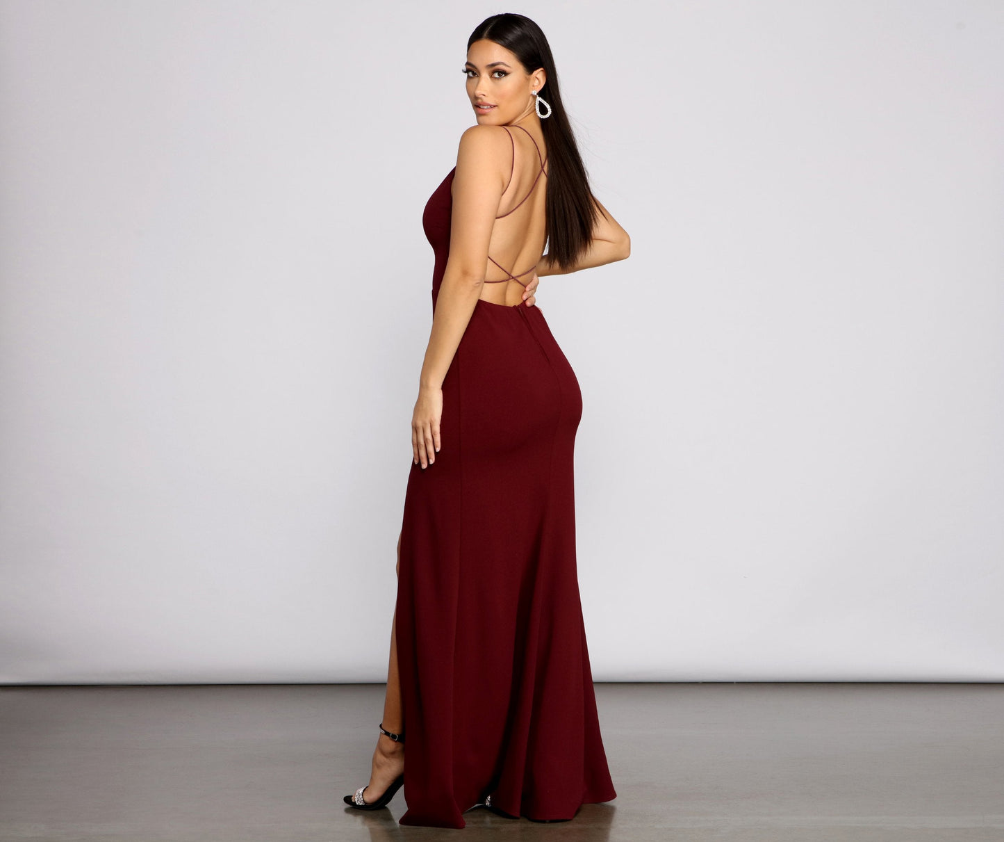 Chloe Lace-Up Back Formal Dress