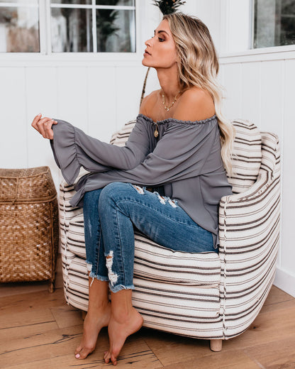 Classic Tale Blouse - Medium Grey